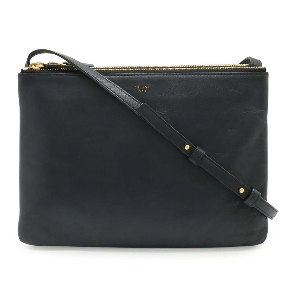 Celine Trio Crossbody Bag Leather Large #251968C59B - Picture 2 of 9